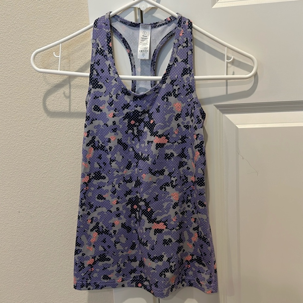 Ivivva girl purple sport tank top size 8